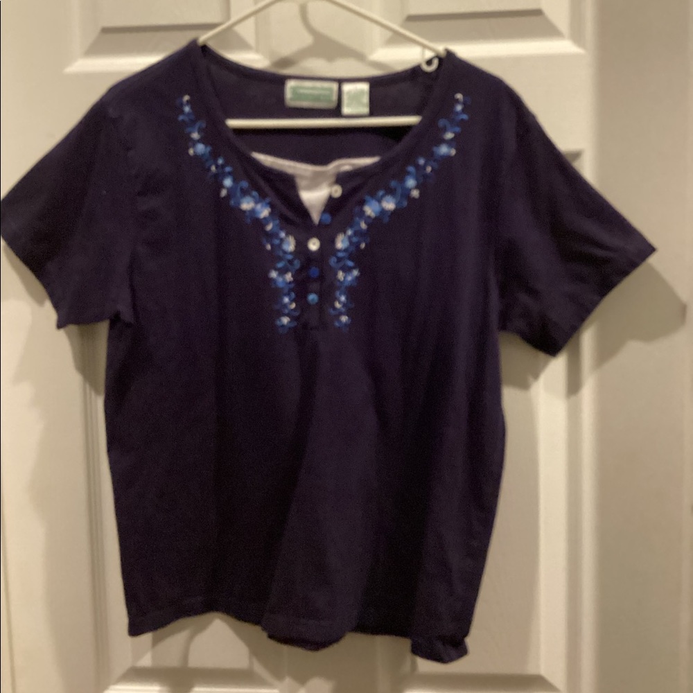 Shenanigans Blue short sleeve top